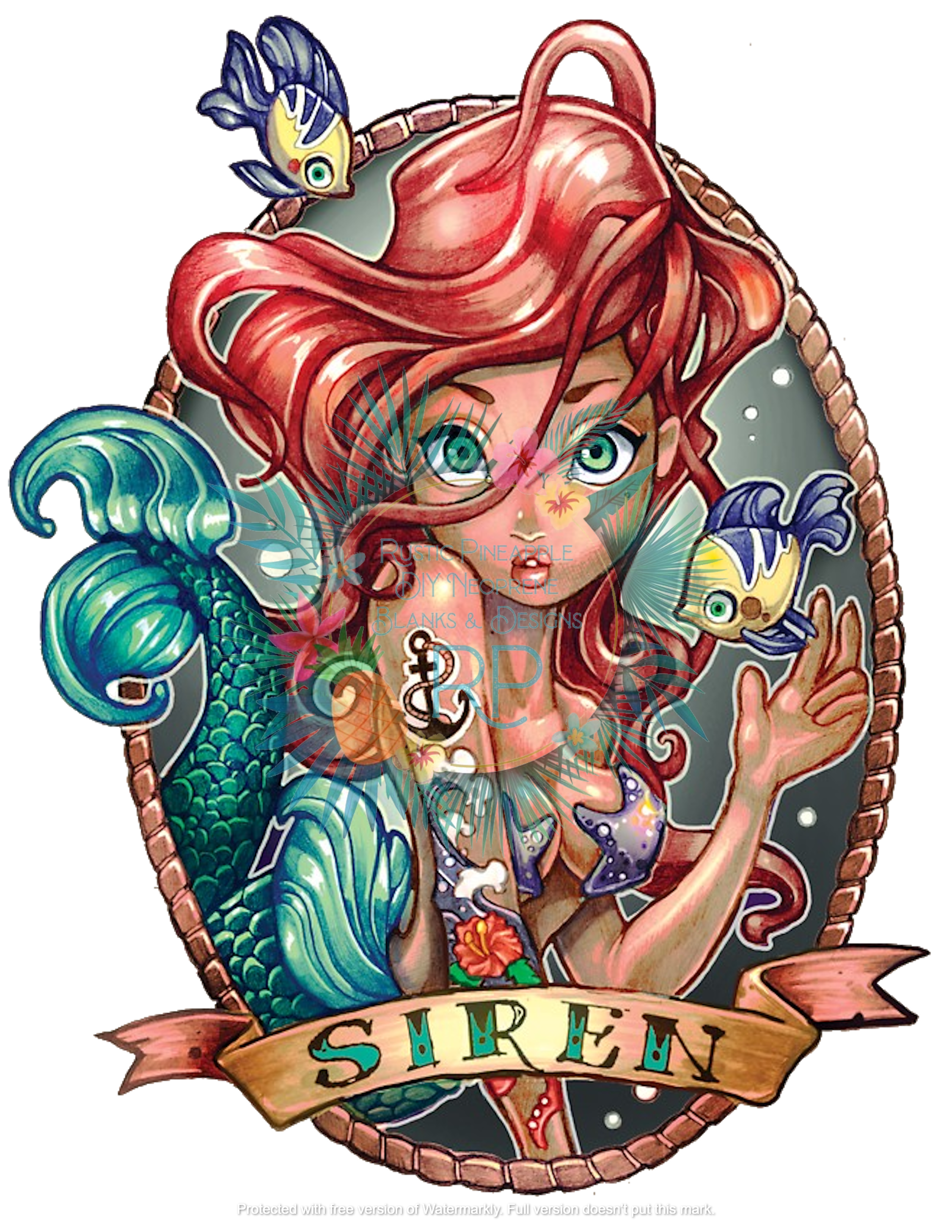 Rustic Pineapple - Ariel T-Shirt Transfer