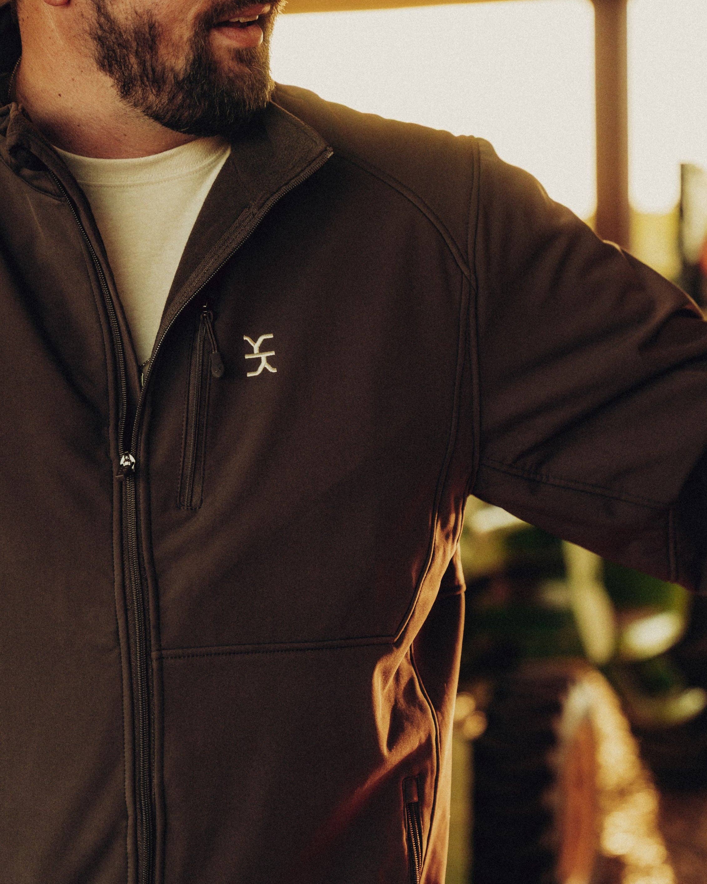 Yee Yee - Chocolate Softshell Jacket with Concealed Carry Pockets