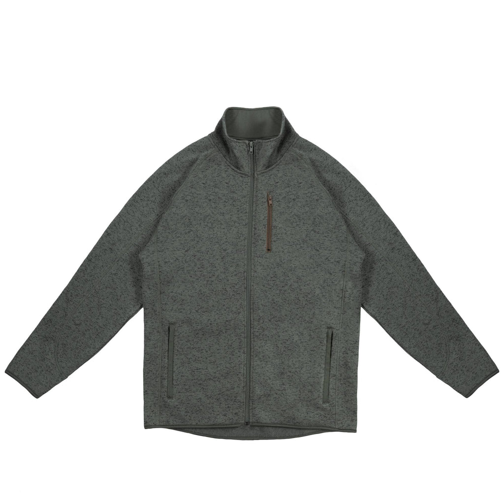 Burnside - Mens Full Zip Sweater Knit Jacket