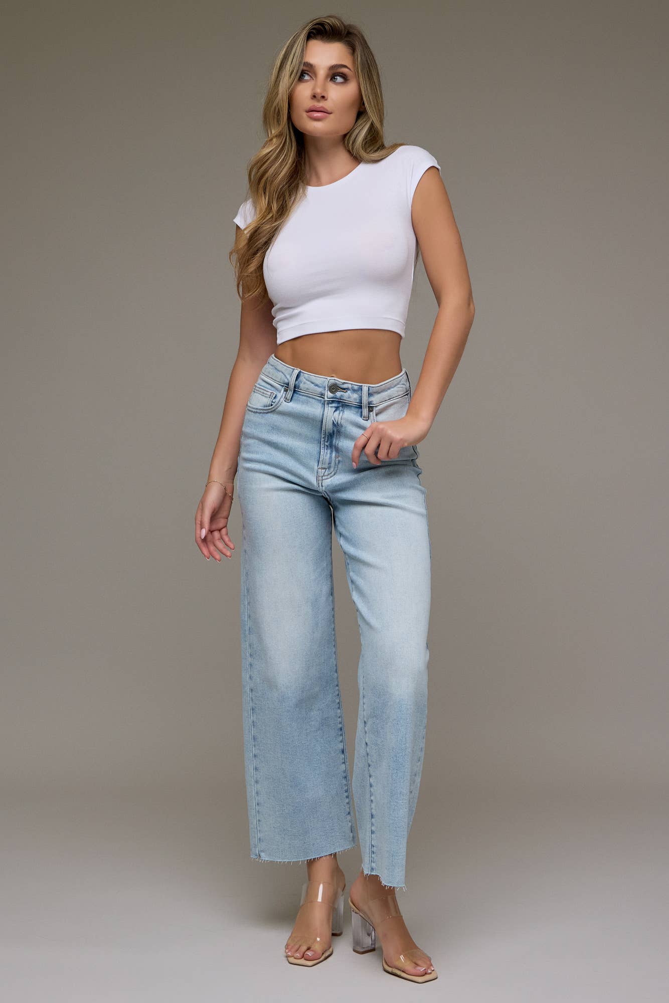 Hidden Jeans - Light Wash Clean Stretch Wideleg