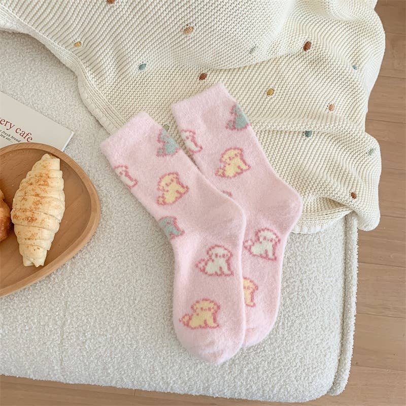 Fuzzy Thick Warm Kawaii Puppy Fluffy Autumn Winter Socks