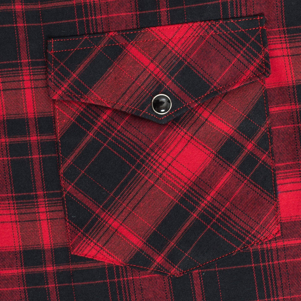Rodeo Clothing - Men's Western Long Sleeve Flannel Shirts With Snap Buttons