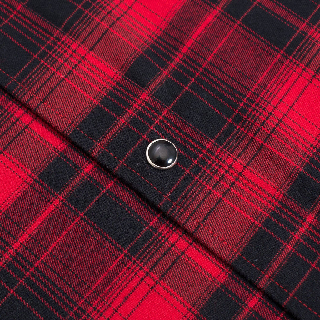 Rodeo Clothing - Men's Western Long Sleeve Flannel Shirts With Snap Buttons