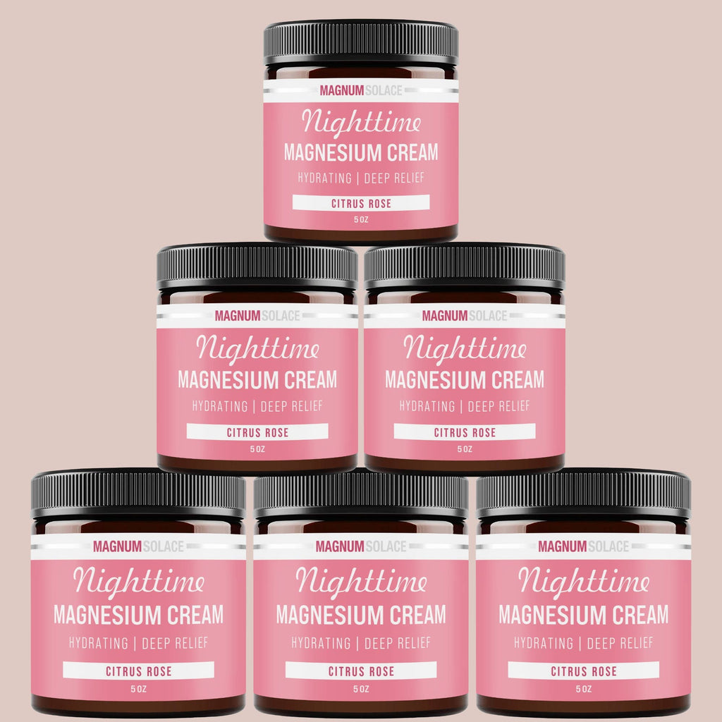 Magnum Solace - 6 pack Nighttime Magnesium Cream-Citrus Rose