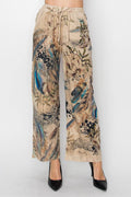 Origami Apparel ~  Lace and Crochet inspired - Relaxed Lace Patchwork Pants With Elastic Drawstring - 4703TP FEA FL