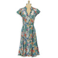Back in the Saddle - Floral Emboriderd Tie Back Dress