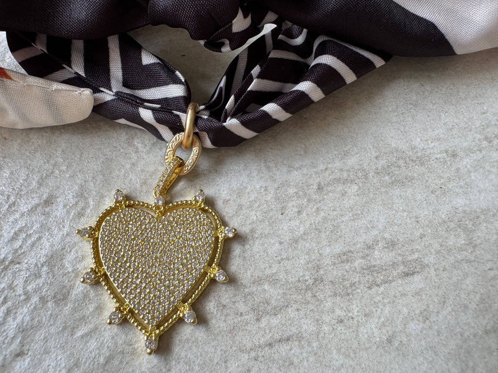 Heart Radiance Heart Scarf Necklace