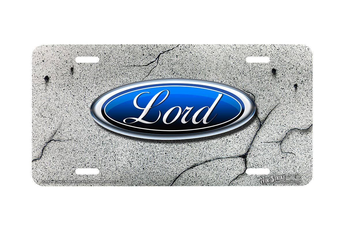 Airstrike - "Lord Oval" - Decorative License Plate