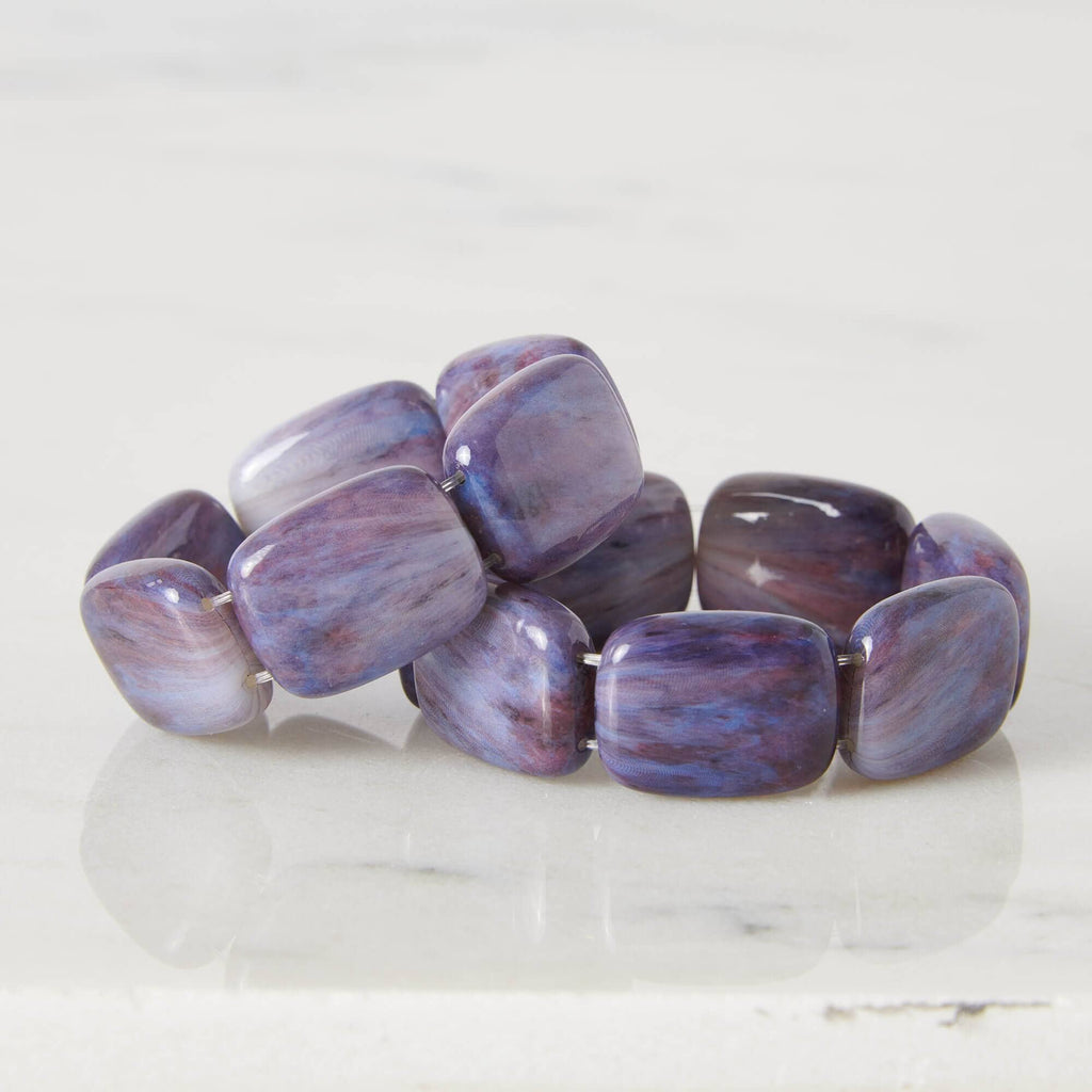 Hot Girls Pearls-Freezable Cooling Jewelry - Amethyst Chicklet Cooling Bracelet