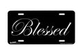 Airstrike - "Blessed in Silver" - Decorative License Plate