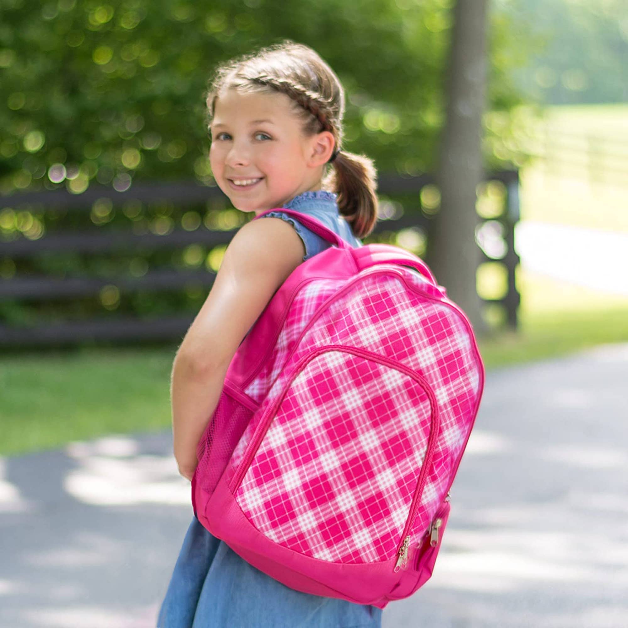 Pink Preppy Plaid Backpack