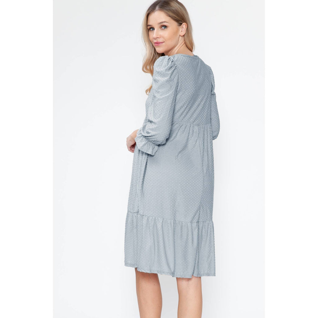 Story Teller - Maternity Easter Bubble Swiss Dot Long Spring Dress