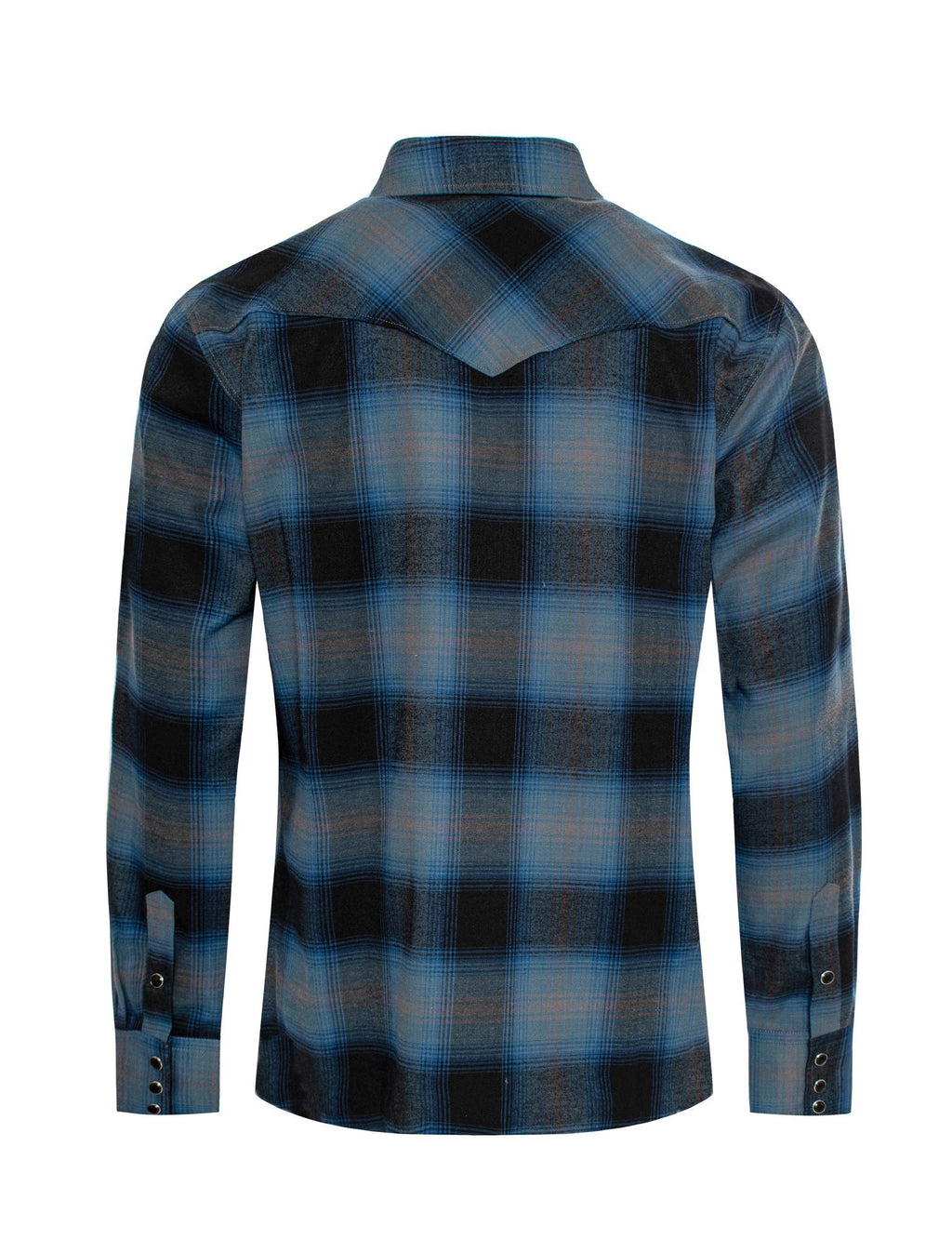 Rodeo Clothing - Chemises en flanelle western à manches longues et à boutons-pression pour hommes