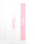 Whitening gel pen in a pink box with the brand name beaut. prominently displayed.