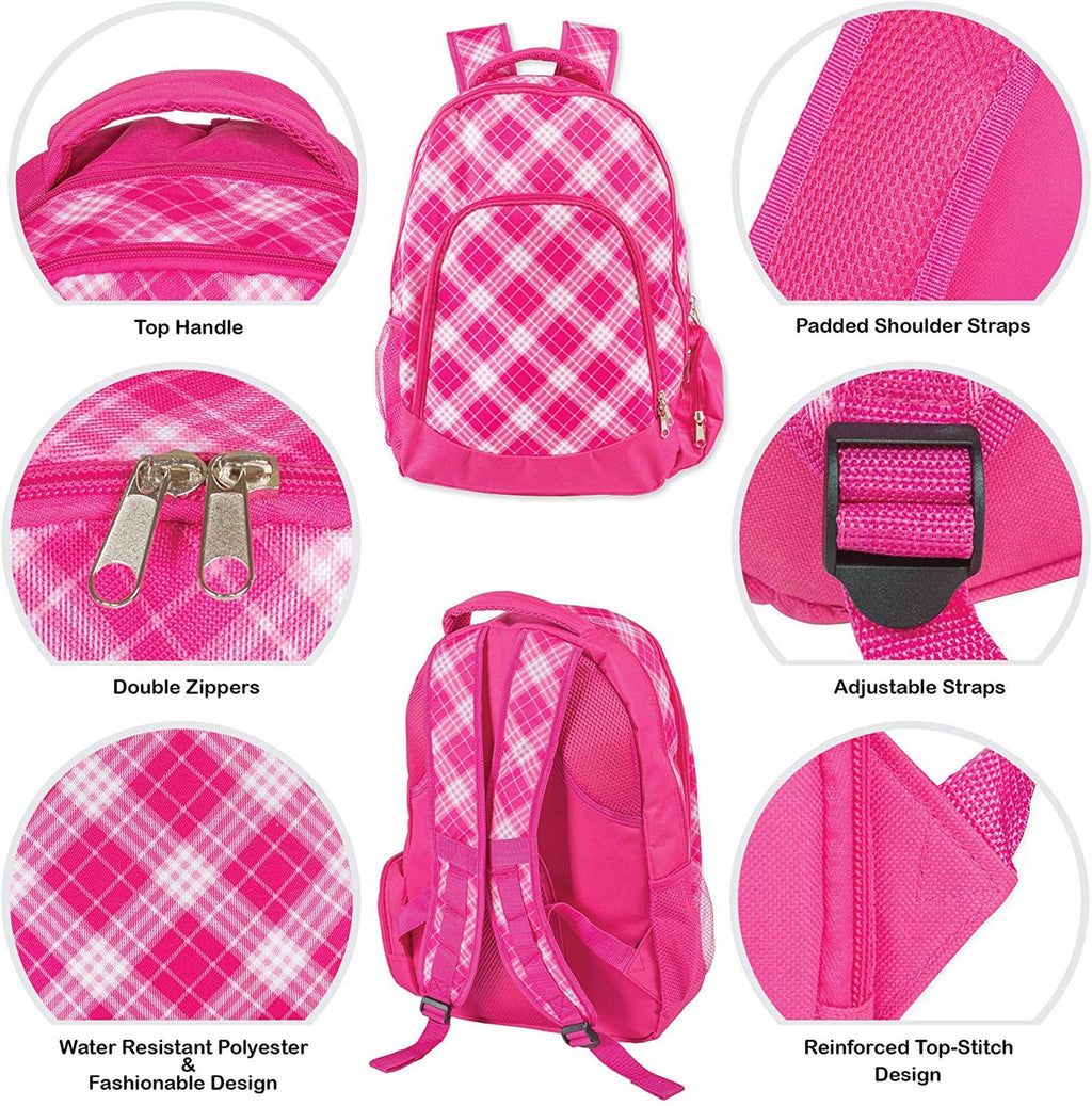 Pink Preppy Plaid Backpack