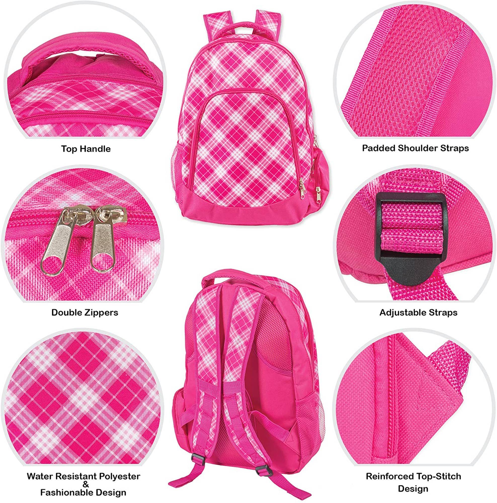 Pink Preppy Plaid Backpack