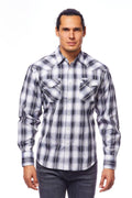 Rodeo Clothing - CHEMISES À MANCHES LONGUES ET BOUTONS-PRESSION WESTERN À CARREAUX POUR HOMMES RODEO CLOTHING
