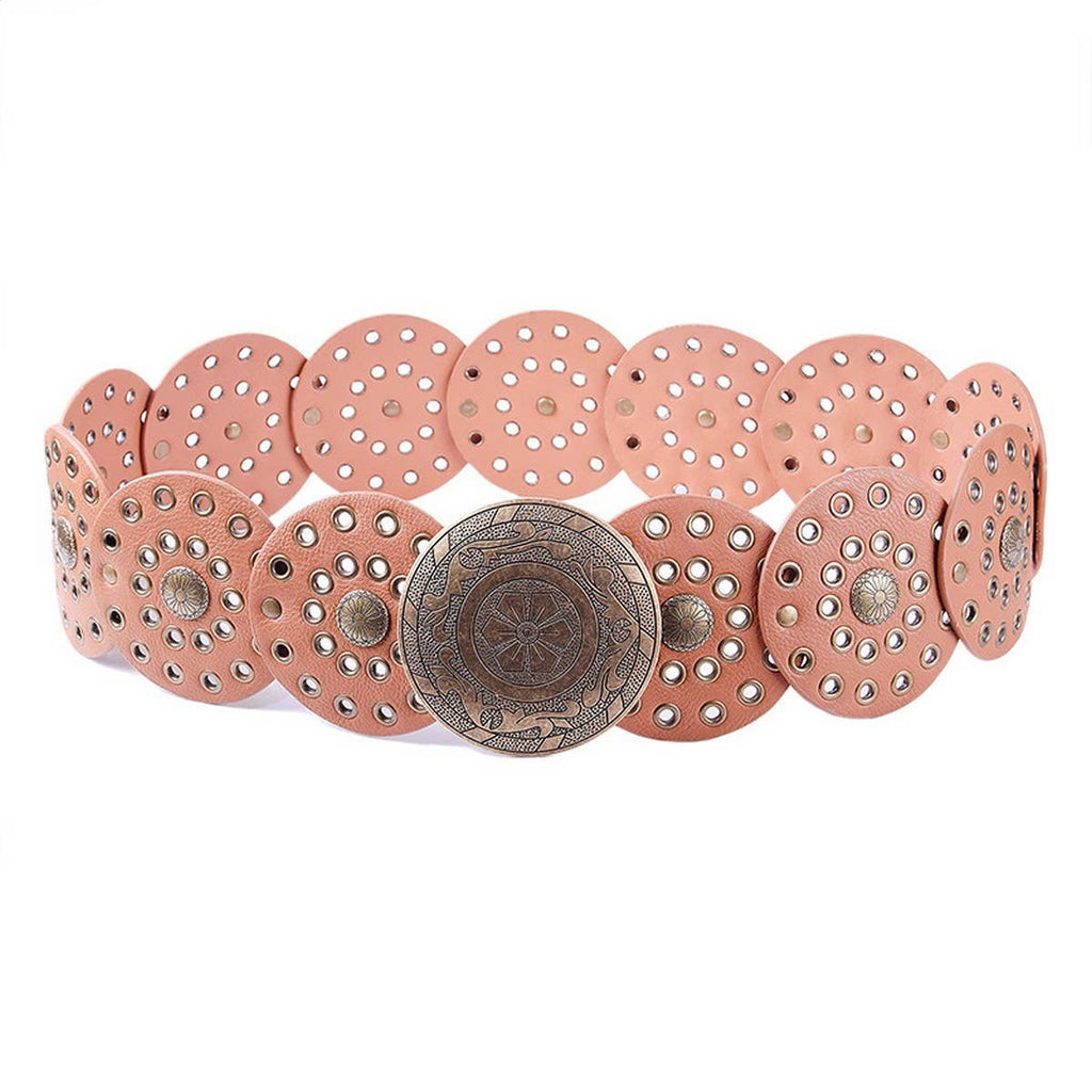 ACCITY - NEW RETRO FASHION RIVET EYELET DISC BELT_CWABE0488