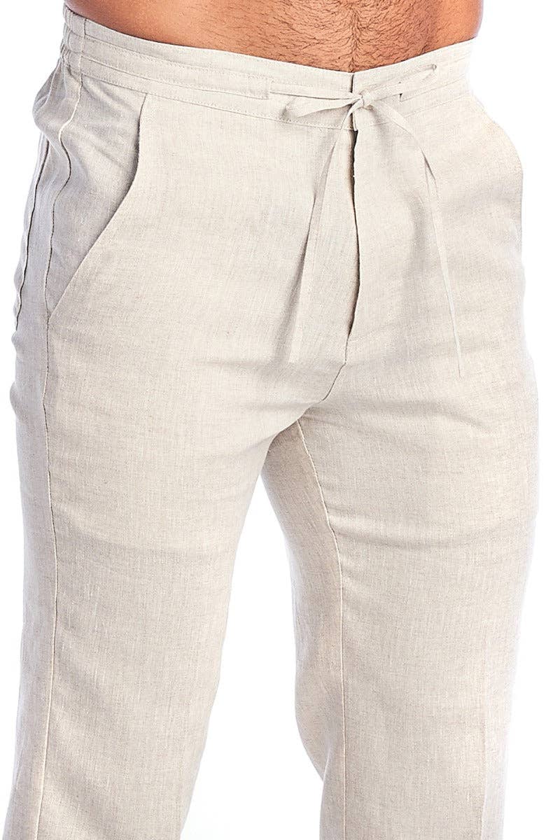 Men's Casual Dress Pants 100% Linen