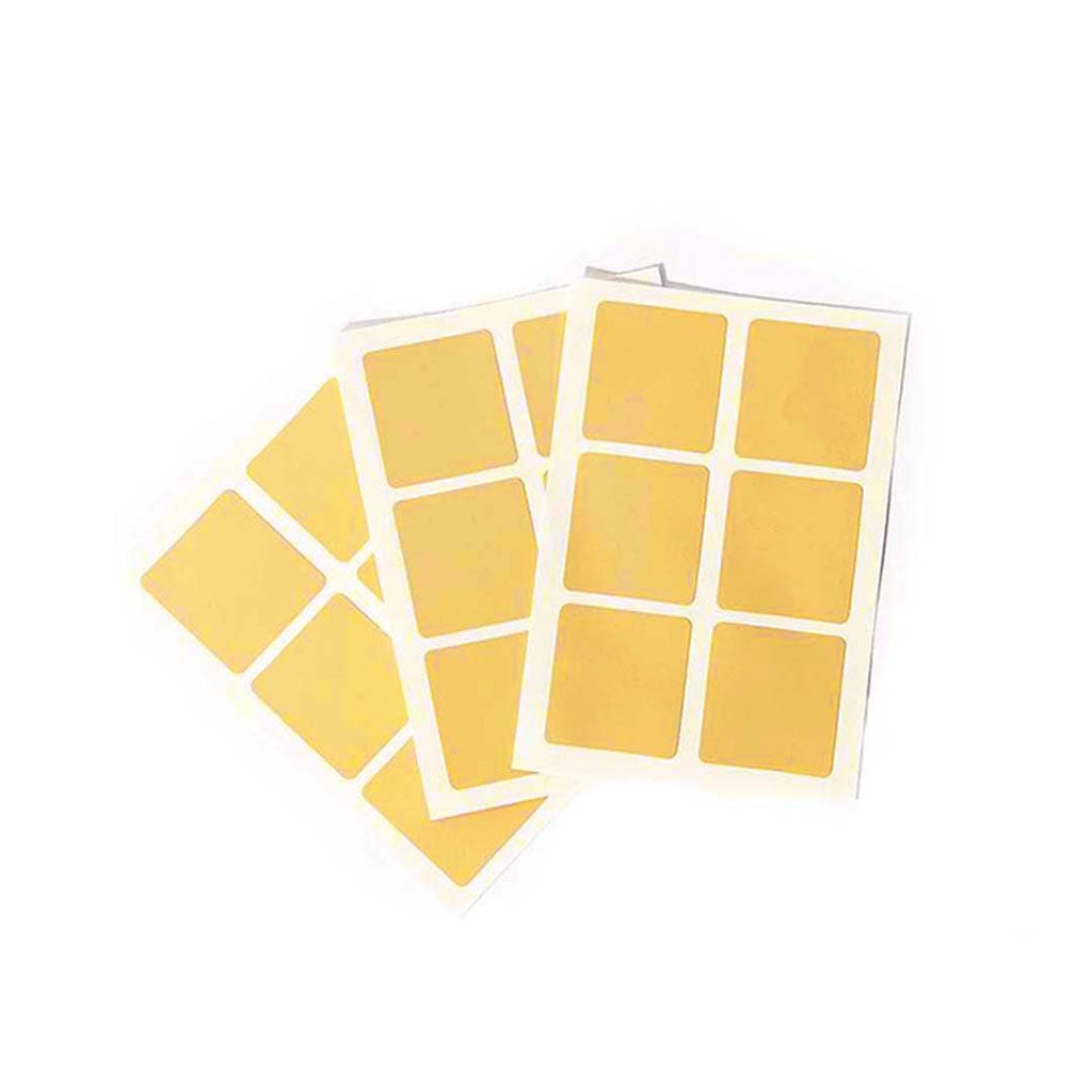 Thirty yellow calming sleep patches arranged in a grid, designed to help you fall asleep faster and manage jetlag.