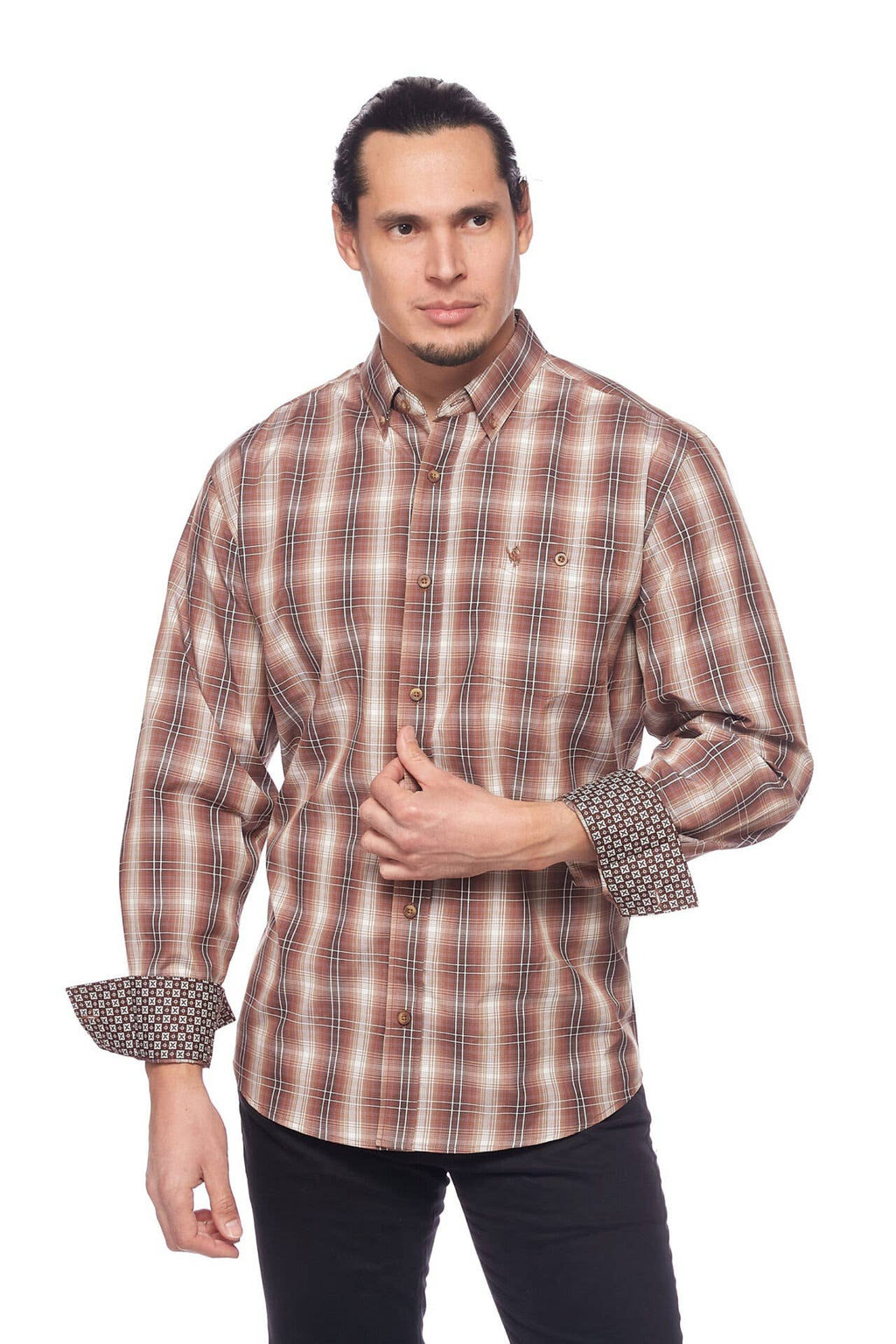 Rodeo Clothing - Men's Western Apparel Regular Fit Plaid shirts