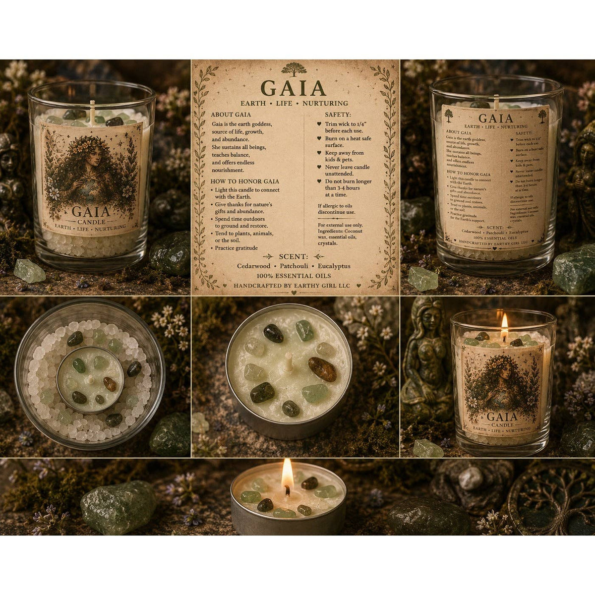 Gaia Goddess Tealight Candle Set