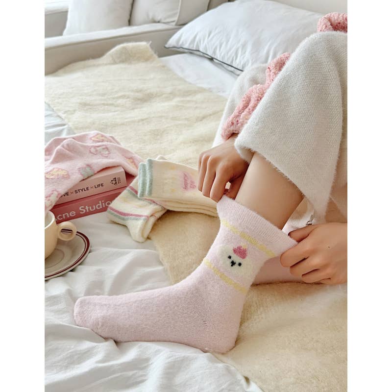 Fuzzy Thick Warm Kawaii Puppy Fluffy Autumn Winter Socks