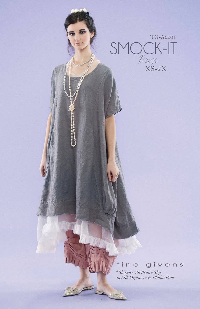 Tina Givens - SMOCK-IT LINEN DRESS TG-A6001