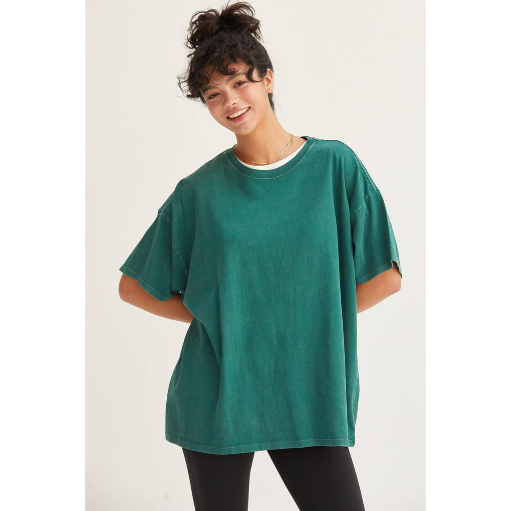 HYFVE - DZ24E437-OVERSIZED DISTRESSED COTTON T-SHIRT