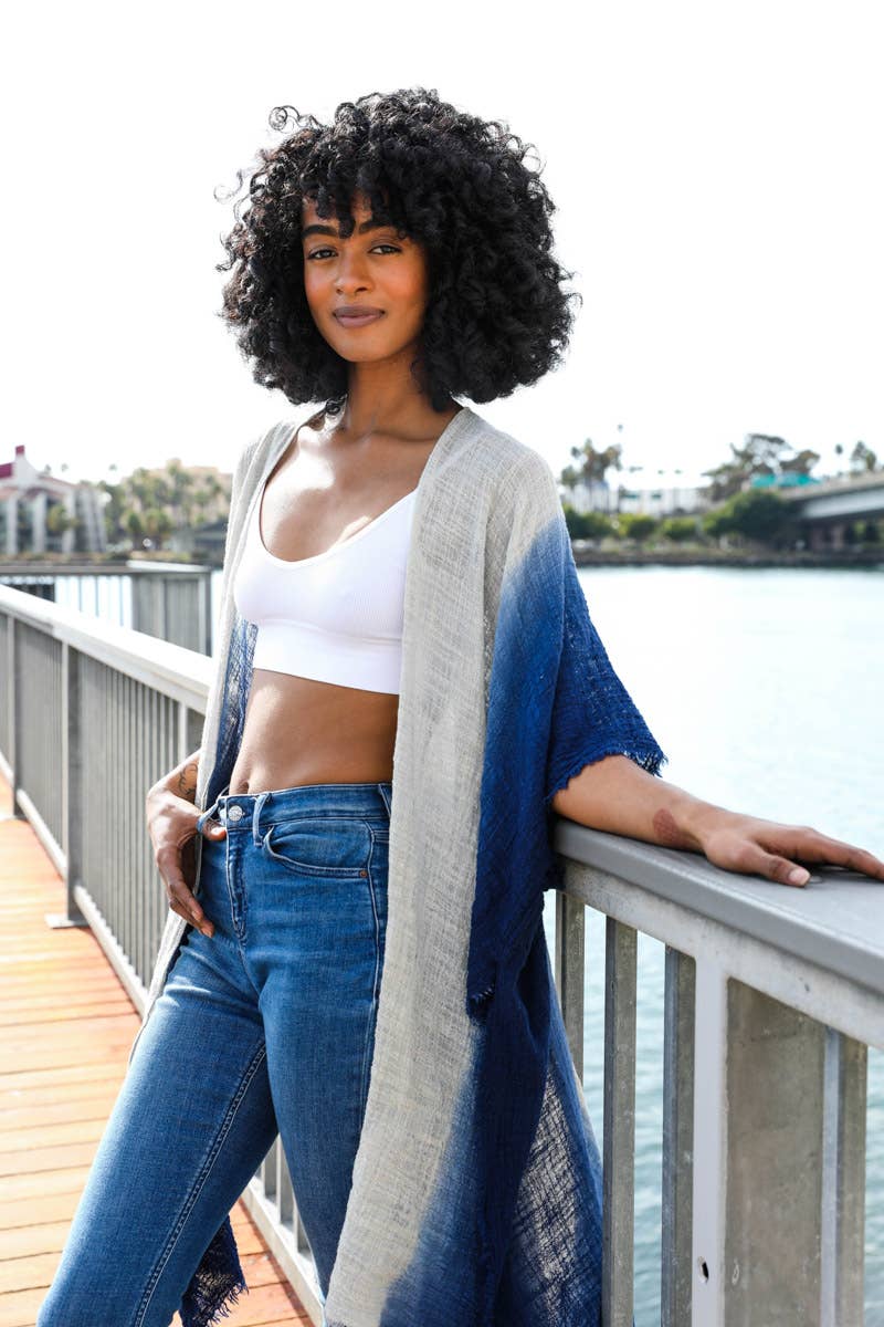 Boho Chic Ombre Kimono – Versatile Beach Cover-Up