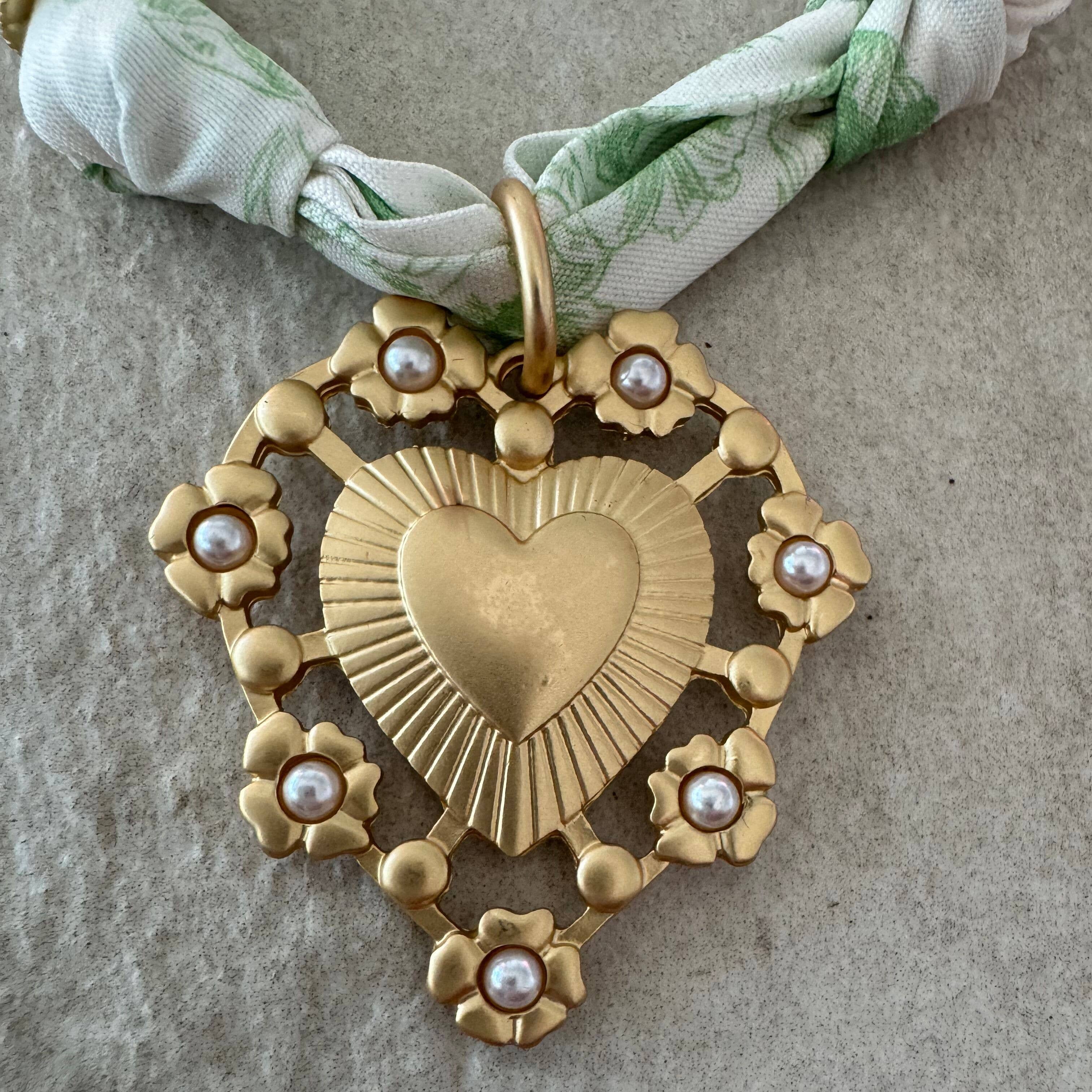 Loulu Designs - Floral Embrace Scarf Necklace