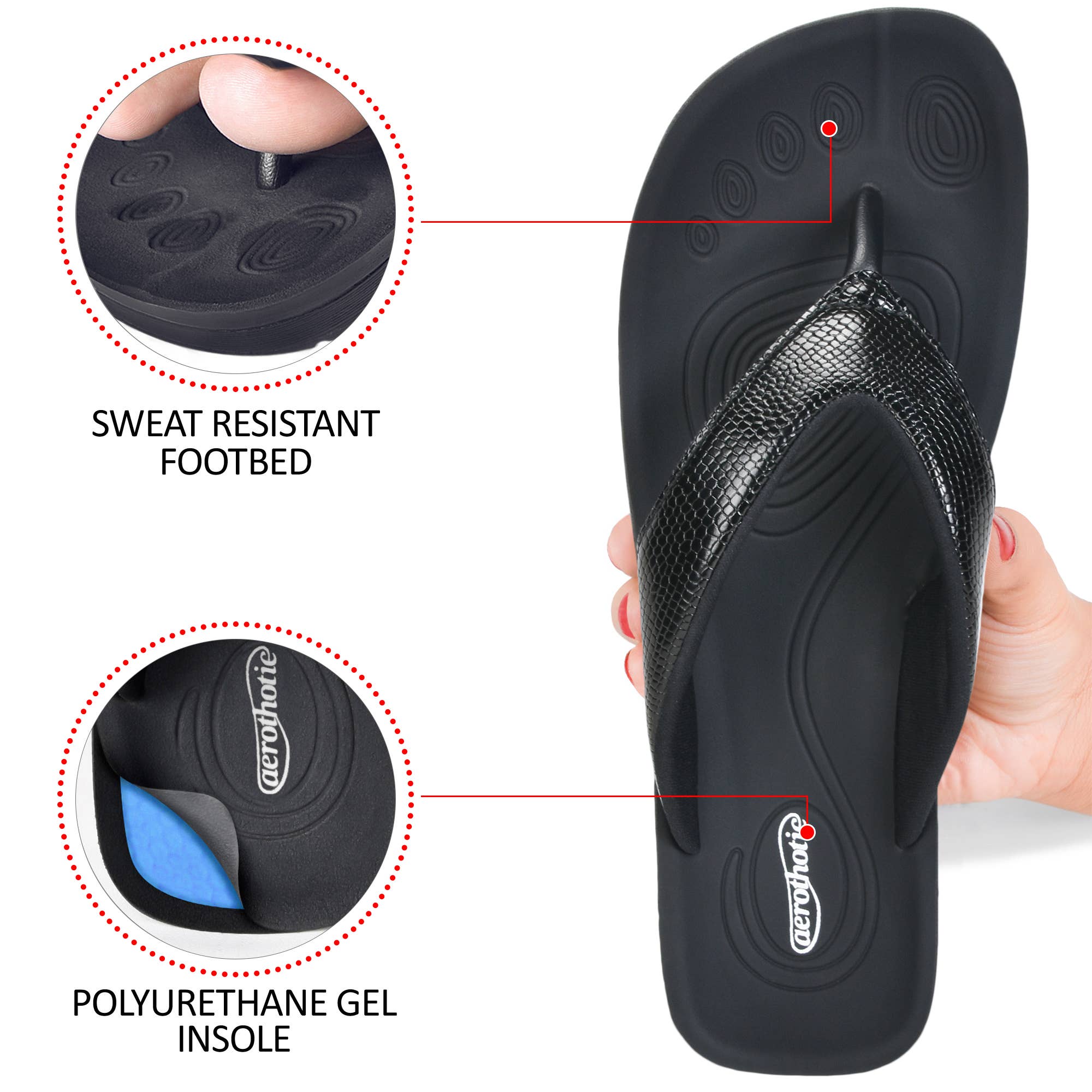 Aerothotic - Aerothotic Meira Arch Supportive Orthotic Women Sandals