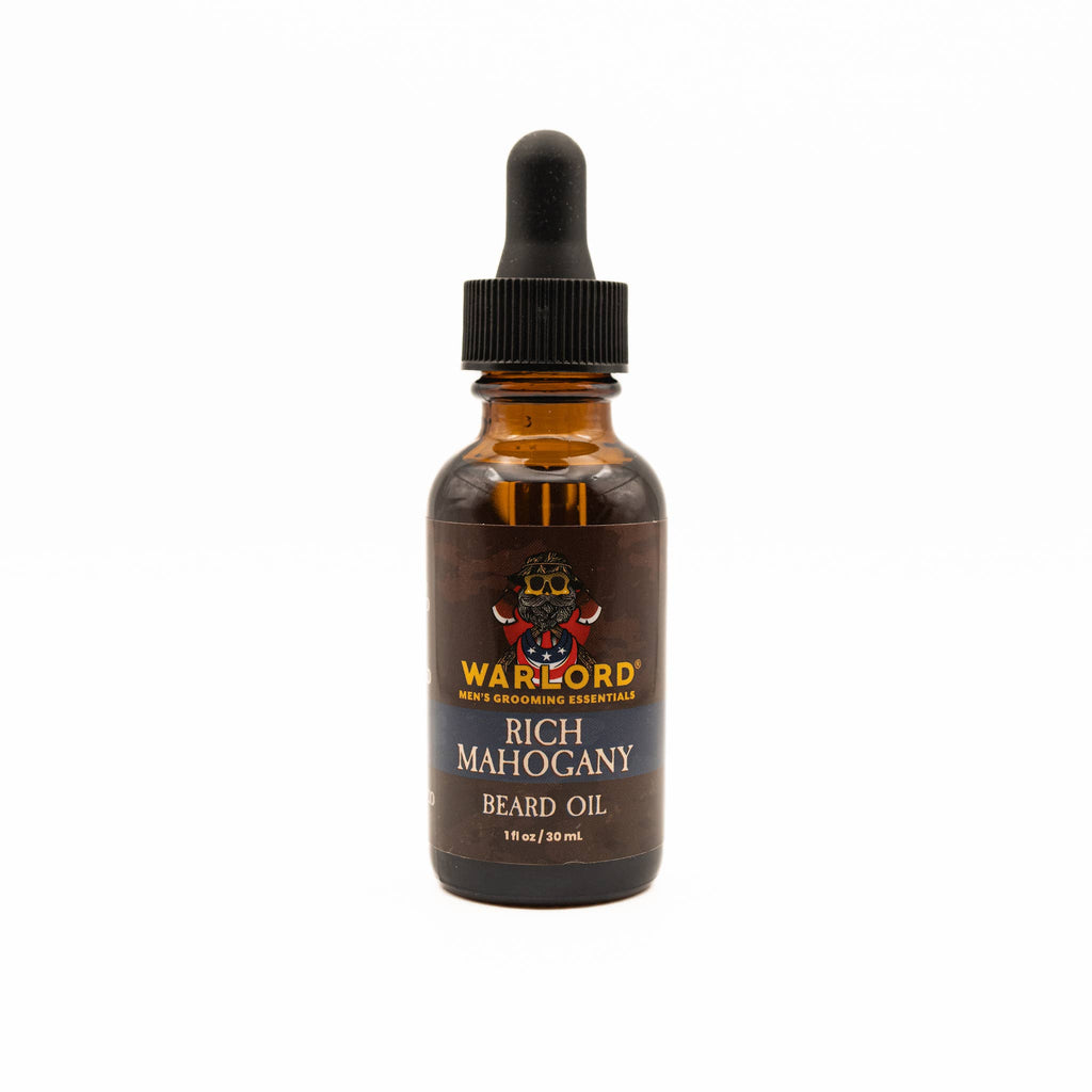Warlord - Men's Grooming Essentials | Veteran Owned - Rich Mahogany Beard Oil