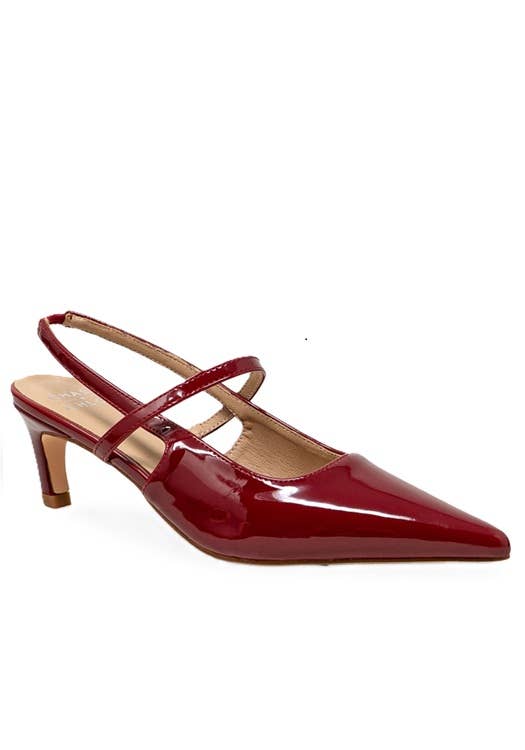 Chase+Chloe - ZANDRA-5 SLINGBACK POINTED TOE KITTEN HEEL