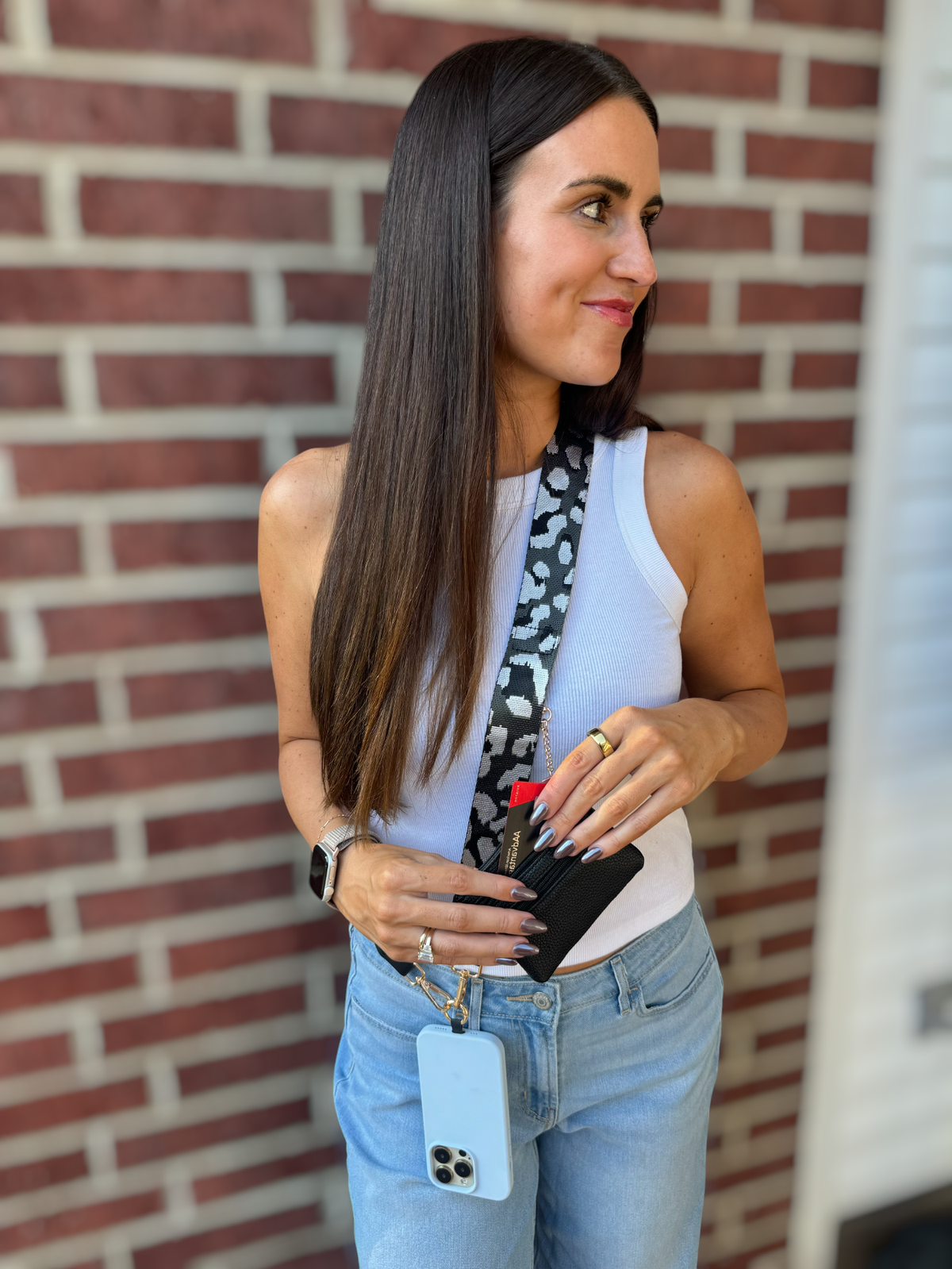 Lulu Mac - Cell Phone Crossbody Cow -