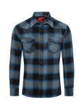 Rodeo Clothing - Chemises en flanelle western à manches longues et à boutons-pression pour hommes