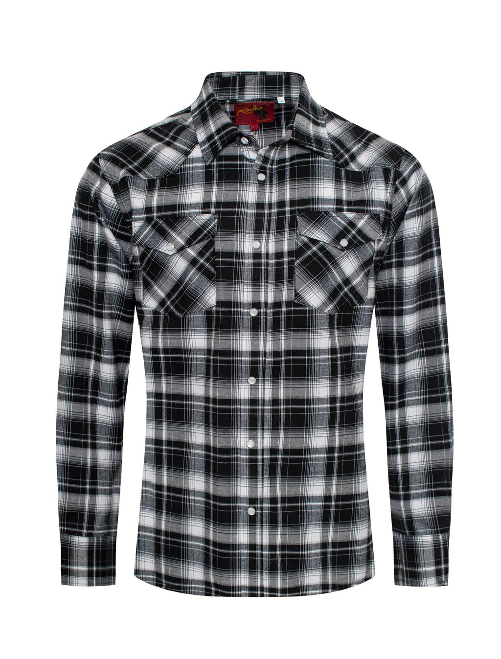 Rodeo Clothing - Chemises de flanelle western à manches longues et à boutons-pression pour hommes
