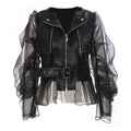 Productseeker - JK022 PU Biker Jacket with Mesh Panels