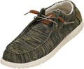 The Norty Brand - Norty Mens 8-13 Olive Multi Laceup Boat Shoes Prepack