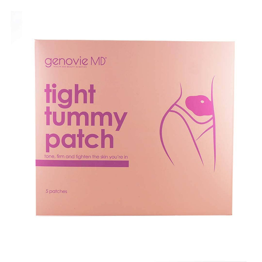 Light pink packaging featuring the title 'Tight Tummy Patch' and a silhouette illustration, indicating 5 patches per pack.