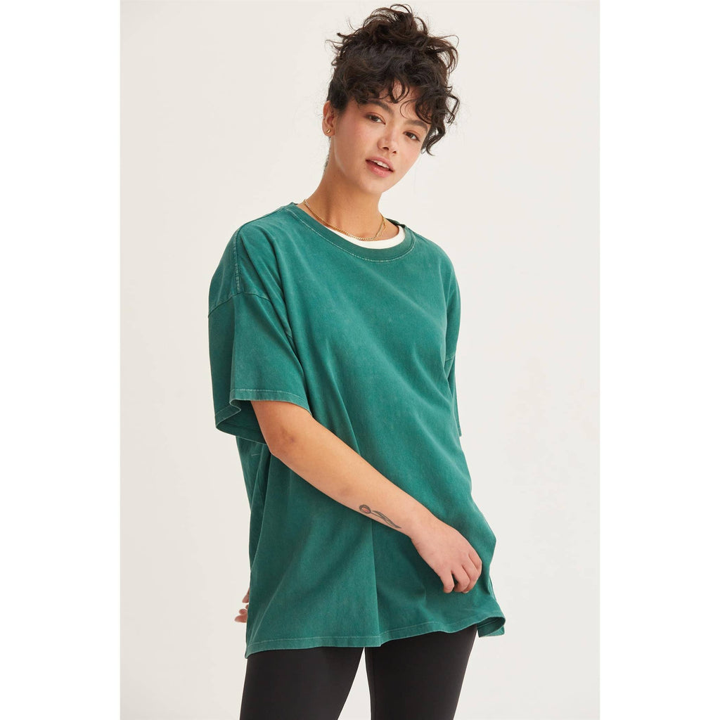 HYFVE - DZ24E437-OVERSIZED DISTRESSED COTTON T-SHIRT
