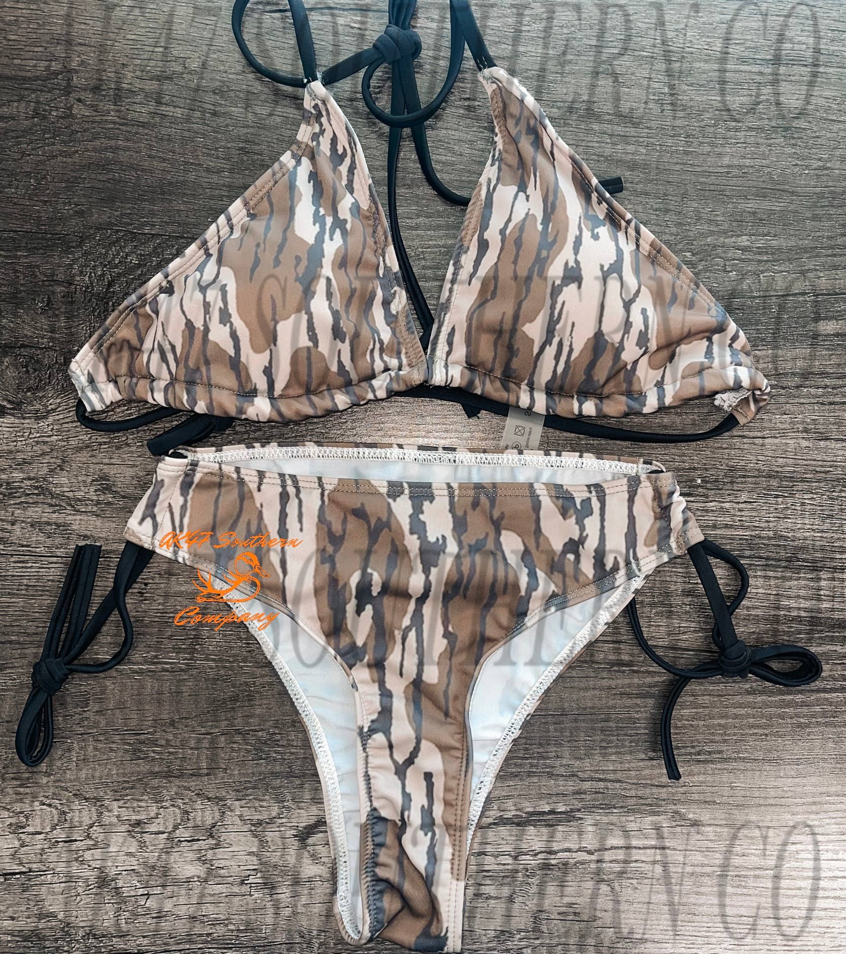 AK47 Southern Co. - Green Camo Tie String Bikini 