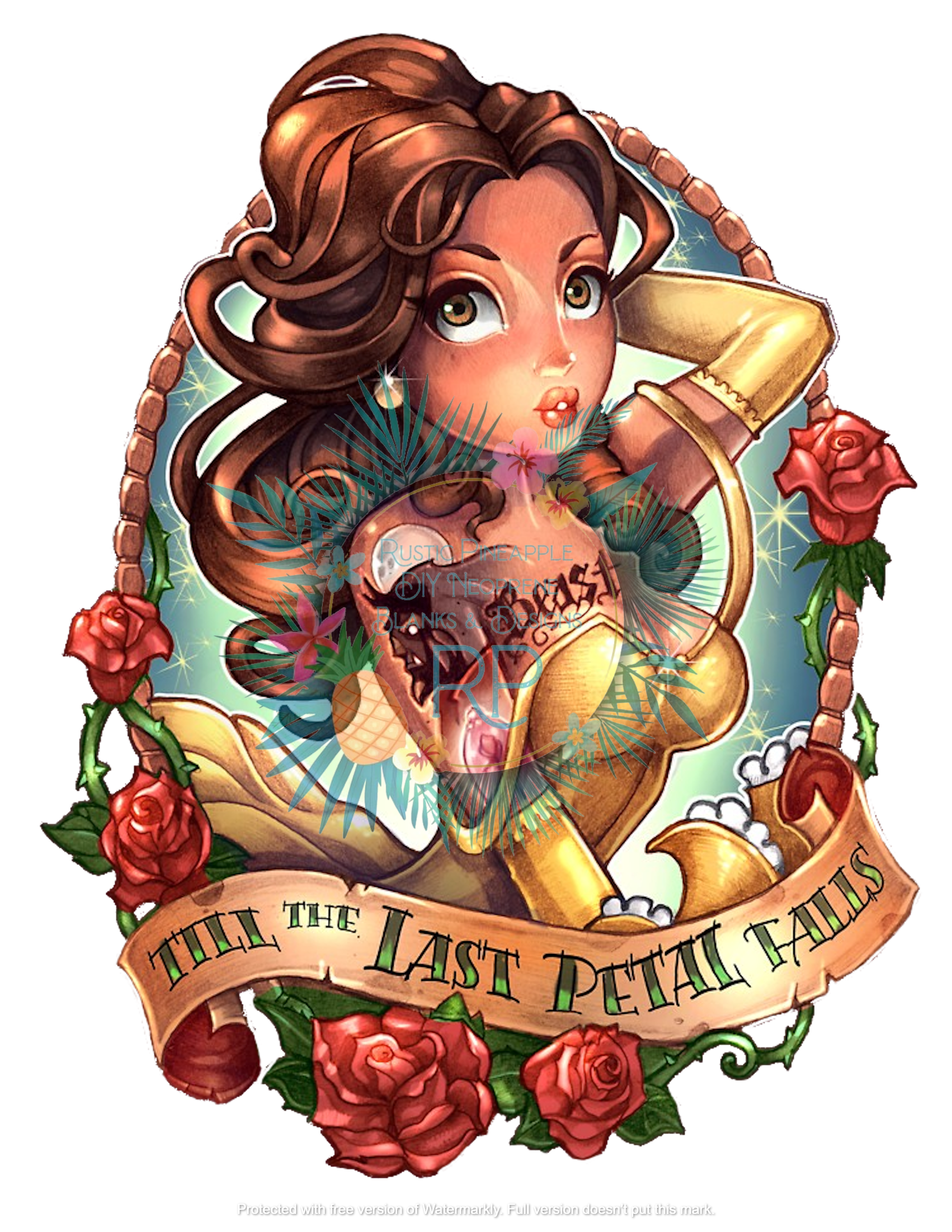 Rustic Pineapple - Belle T-Shirt Transfer