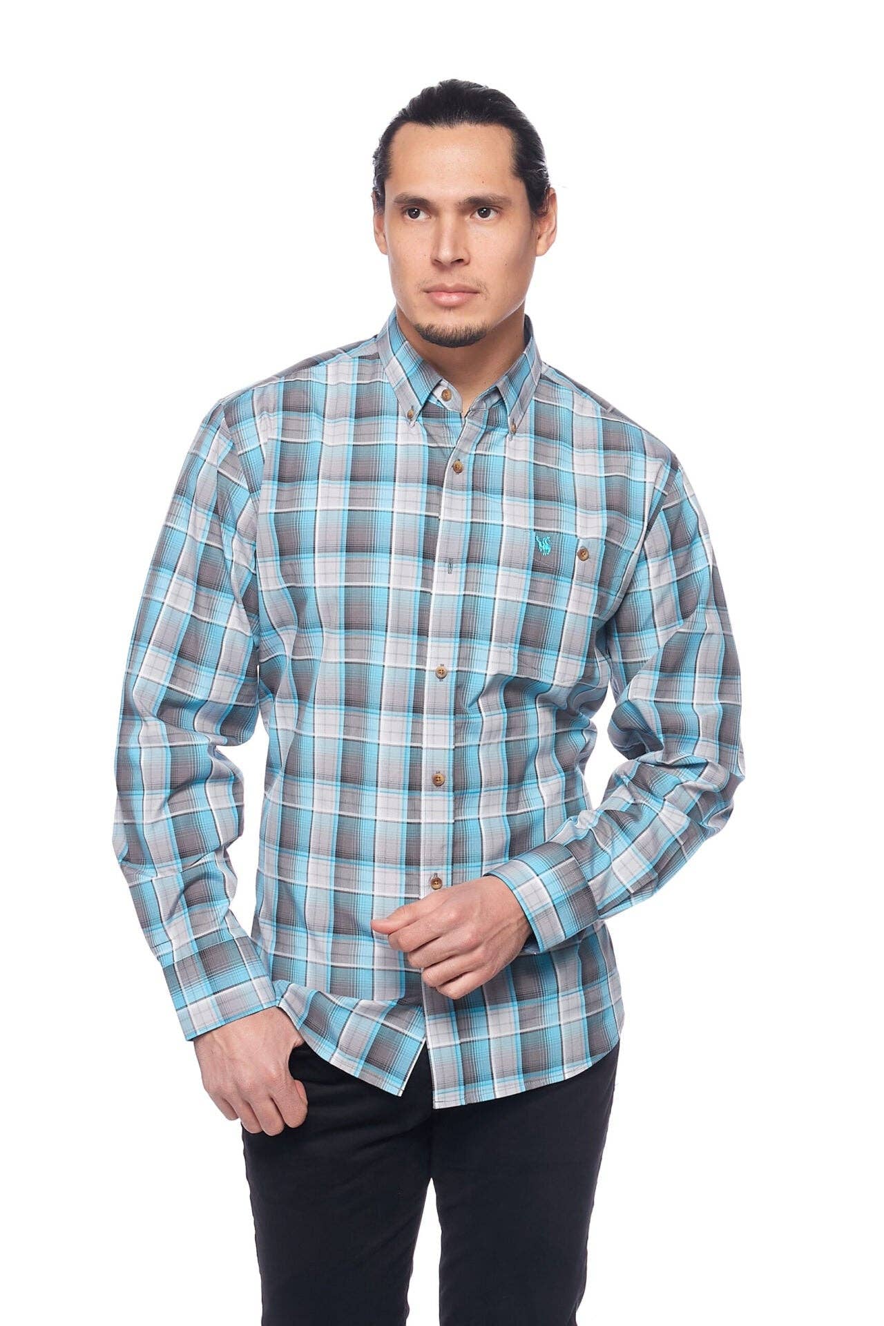 Rodeo Clothing - BUTTON-DOWN PLAID SHIRTS – With Logo