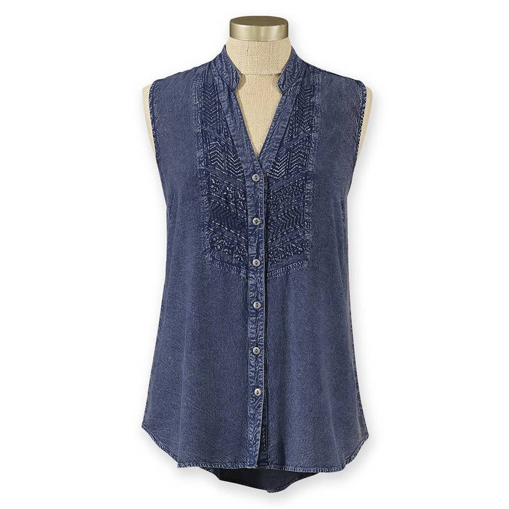 Back in the Saddle - Naila Acid-Wash Tunic Top