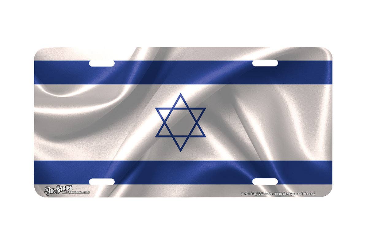 Airstrike - "Isreali Flag" - Decorative License Plate
