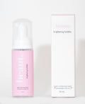Brightening Bubbles in a pink pump dispenser, featuring strawberry flavor for teeth whitening and daily oral care.