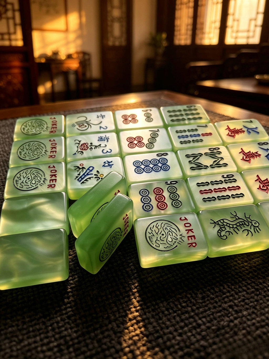 Jade Pearl Traditional - The Southern Peacock - Tile Set