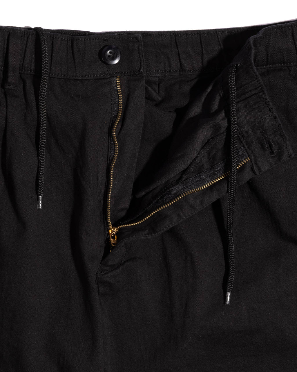 Relaxed Fit Cotton Pant featuring a drawstring closure, zippered fly, and side pockets for versatile styling and comfort.