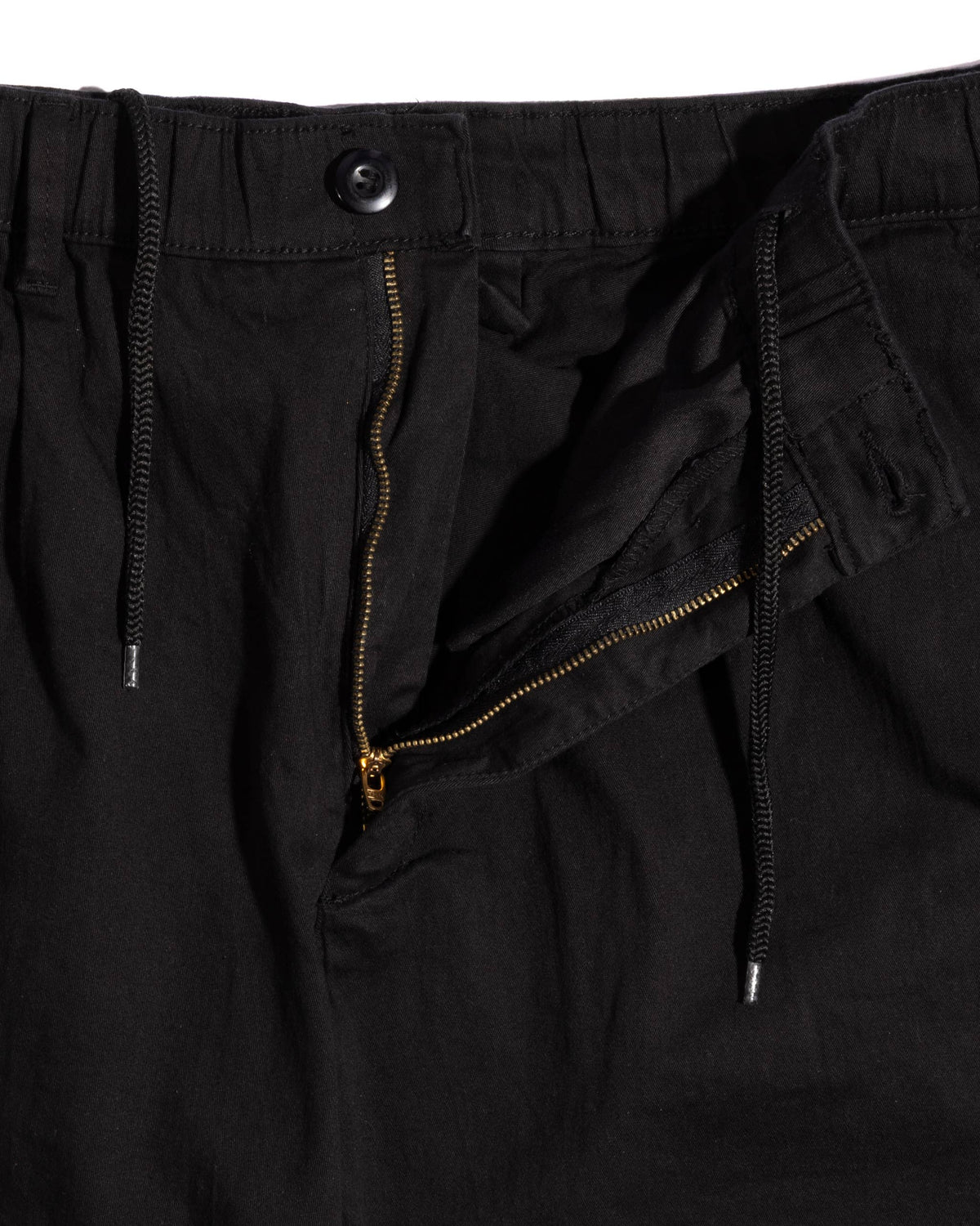 Relaxed Fit Cotton Pant featuring a drawstring closure, zippered fly, and side pockets for versatile styling and comfort.